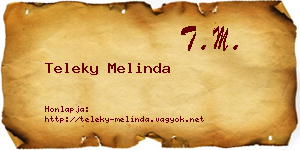 Teleky Melinda névjegykártya